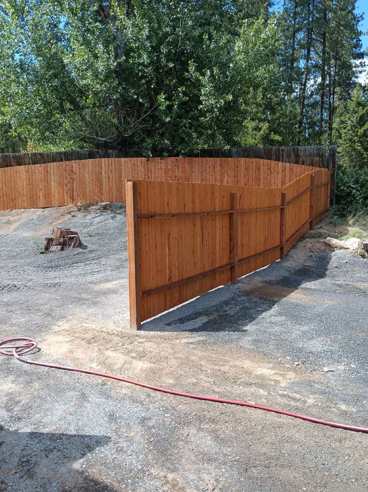 Six foot tall fence built in Kettle Falls, WA